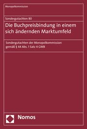 Cover von Die Buchpreisbindung in einem sich ändernden Marktumfeld