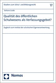 Cover von Qualität des öffentlichen Schulwesens als Verfassungsgebot?