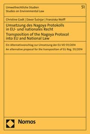 Cover von Umsetzung des Nagoya Protokolls in EU- und nationales Recht - Transposition of the Nagoya Protocol into EU- and National Law
