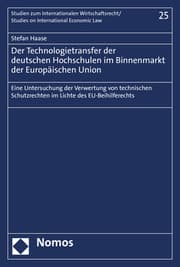 Cover von Der Technologietransfer der deutschen Hochschulen im Binnenmarkt der Europäischen Union