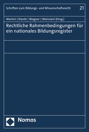 Cover von Rechtliche Rahmenbedingungen für ein nationales Bildungsregister