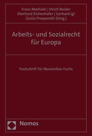 Cover von Arbeits- und Sozialrecht für Europa