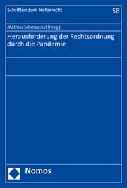 Cover von Herausforderung der Rechtsordnung durch die Pandemie