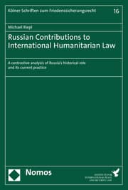 Cover von Russian Contributions to International Humanitarian Law