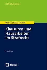 Cover von Klausuren und Hausarbeiten im Strafrecht