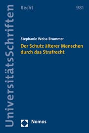Cover von Der Schutz älterer Menschen durch das Strafrecht