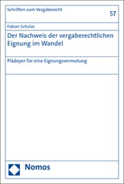 Cover von Der Nachweis der vergaberechtlichen Eignung im Wandel