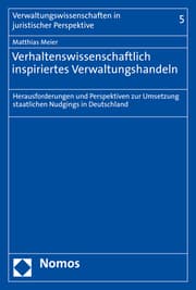 Cover von Verhaltenswissenschaftlich inspiriertes Verwaltungshandeln