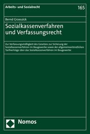 Cover von Sozialkassenverfahren und Verfassungsrecht