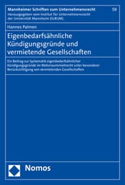 Cover von Eigenbedarfsähnliche Kündigungsgründe und vermietende Gesellschaften