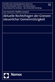 Cover von Aktuelle Rechtsfragen der Grenzen steuerlicher Gemeinnützigkeit