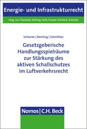 Cover von Gesetzgeberische Handlungsspielräume zur Stärkung des aktiven Schallschutzes im Luftverkehrsrecht