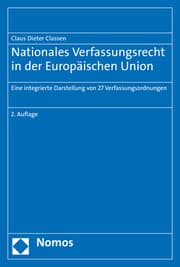 Cover von Nationales Verfassungsrecht in der Europäischen Union