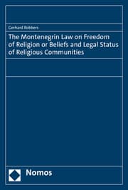 Cover von The Montenegrin Law on Freedom of Religion or Beliefs and Legal Status of Religious Communities
