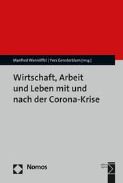 Cover von Wirtschaft, Arbeit und Leben mit und nach der Corona-Krise