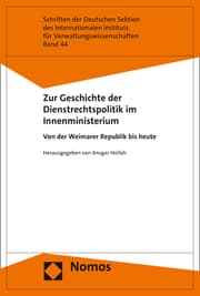Cover von Zur Geschichte der Dienstrechtspolitik im Innenministerium