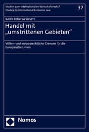 Cover von Handel mit umstrittenen Gebieten