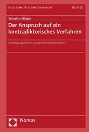 Cover von Der Anspruch auf ein kontradiktorisches Verfahren