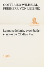 Cover von La monadologie (1909) avec étude et notes de Clodius Piat