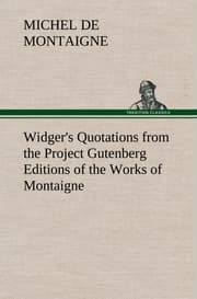 Cover von Widger's Quotations from the Project Gutenberg Editions of the Works of Montaigne
