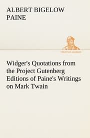Cover von Widger's Quotations from the Project Gutenberg Editions of Paine's Writings on Mark Twain