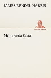 Cover von Memoranda Sacra