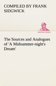 Cover von The Sources and Analogues of 'A Midsummer-night's Dream'