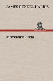 Cover von Memoranda Sacra