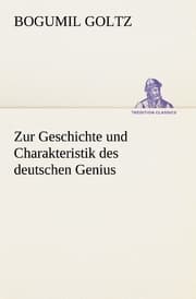 Cover von Zur Geschichte und Charakteristik des deutschen Genius
