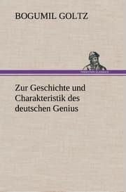 Cover von Zur Geschichte und Charakteristik des deutschen Genius