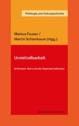 Cover von Unmittelbarkeit