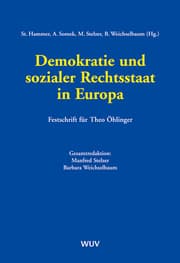 Cover von Demokratie und sozialer Rechtsstaat in Europa