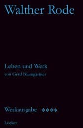 Cover von Walther Rode: Leben und Werk