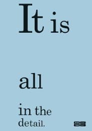 Cover von It Is All in the Detail