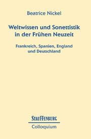 Cover von Weltwissen und Sonettistik in der Frühen Neuzeit