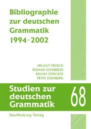 Cover von Bibliographie zur deutschen Grammatik. 1994-2002
