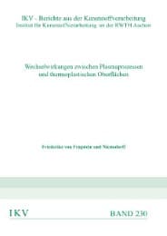 Cover von Wechselwirkungen zwischen Plasmaprozessen und thermoplastischen Oberflächen