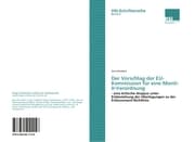 Cover von Der Vorschlag der EU-Kommission für eine Monti-II-Verordnung