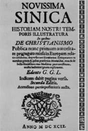 Cover von Novissima Sinica (1697)/Das Neueste von China