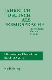Cover von Jahrbuch Deutsch als Fremdsprache 38/2012