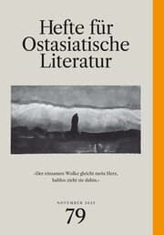 Cover von Hefte für ostasiatische Literatur 79