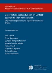 Cover von Unternehmensgründungen im Umfeld saarländischer Hochschulen