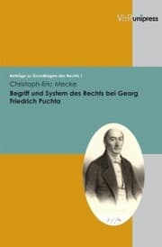 Cover von Begriff und System des Rechts bei Georg Friedrich Puchta
