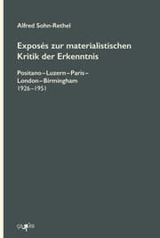 Cover von Exposés zur materialistischen Kritik der Erkenntnis