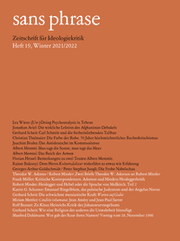 Cover von sans phrase