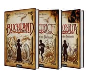 Cover von Buchland Band 1-3 (Hardcover): Buchland / Beatrice. Rückkehr ins Buchland / Bibliophilia. Das Ende des Buchlands: Die komplette Trilogie als Hardcover-Ausgabe