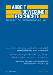Cover von Arbeit - Bewegung - Geschichte