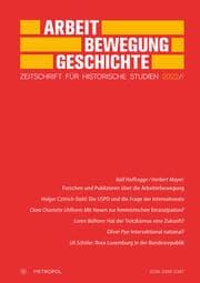 Cover von Arbeit - Bewegung - Geschichte. Zeitschrift für historische Studien 2022/I