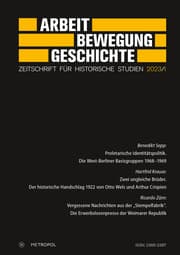 Cover von Arbeit - Bewegung - Geschichte