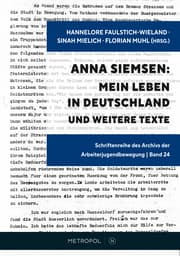 Cover von Anna Siemsen: Mein Leben in Deutschland und weitere Texte
